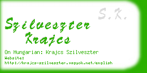 szilveszter krajcs business card